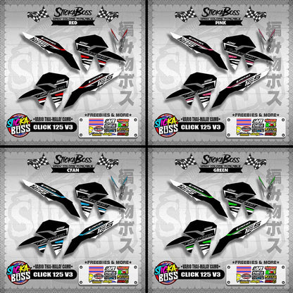CLICK 125 V3 DECALS ( VARIO THAI-MALAY CAMO )【WITH FREEBIES】