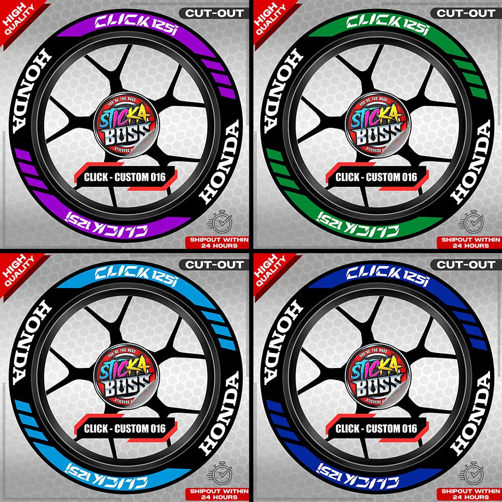 CLICK 125 MAG STICKER SET ( 2 MAGS ) - CUSTOM 016 | VINYL WATERPROOF CUT-OUT DECALS