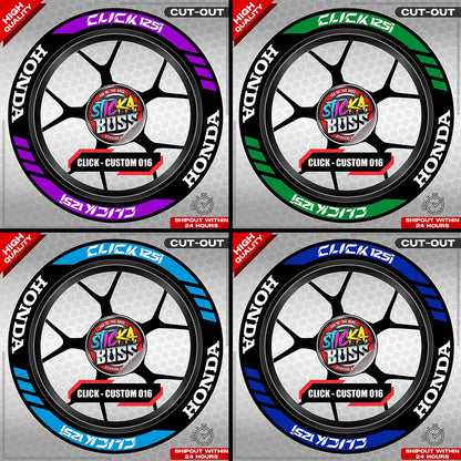 CLICK 125 MAG STICKER SET ( 2 MAGS ) - CUSTOM 016 | VINYL WATERPROOF CUT-OUT DECALS