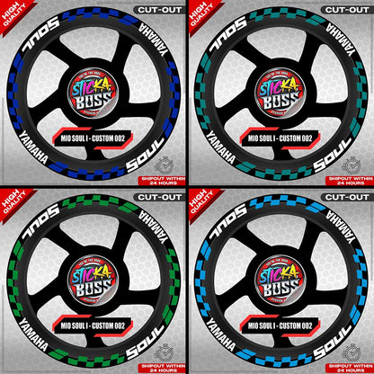 MIO SOUL I 125 MAGS STICKER SET  ( 2 MAGS ) - CUSTOM 002 | VINYL WATERPROOF CUT-OUT DECALS