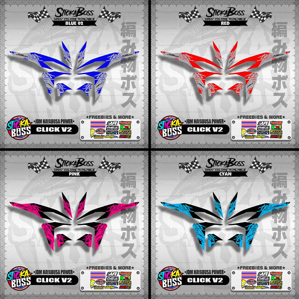 CLICK V2 DECALS ( JDM HAYABUSA POWER )【WITH FREEBIES】