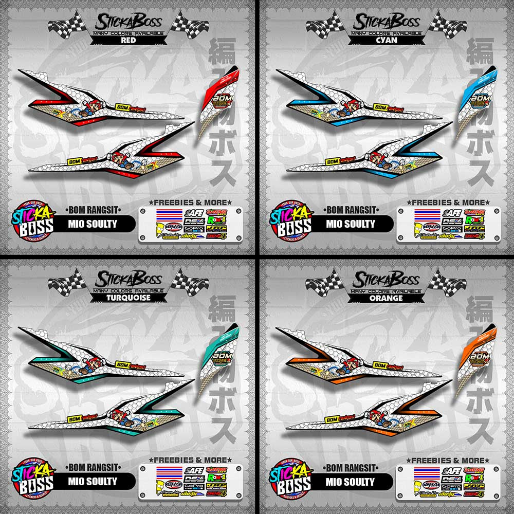 MIO SOULTY INDO DECALS ( BOM RANGSIT )【WITH FREEBIES】