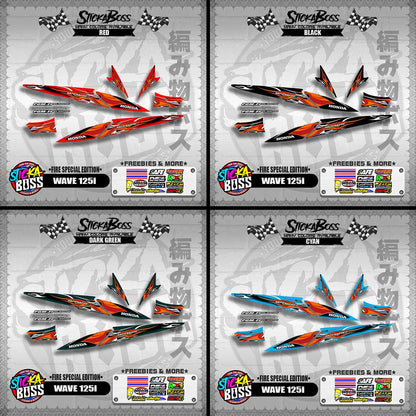 WAVE 125i DECALS ( FIRE SPECIAL EDITION )【WITH FREEBIES】