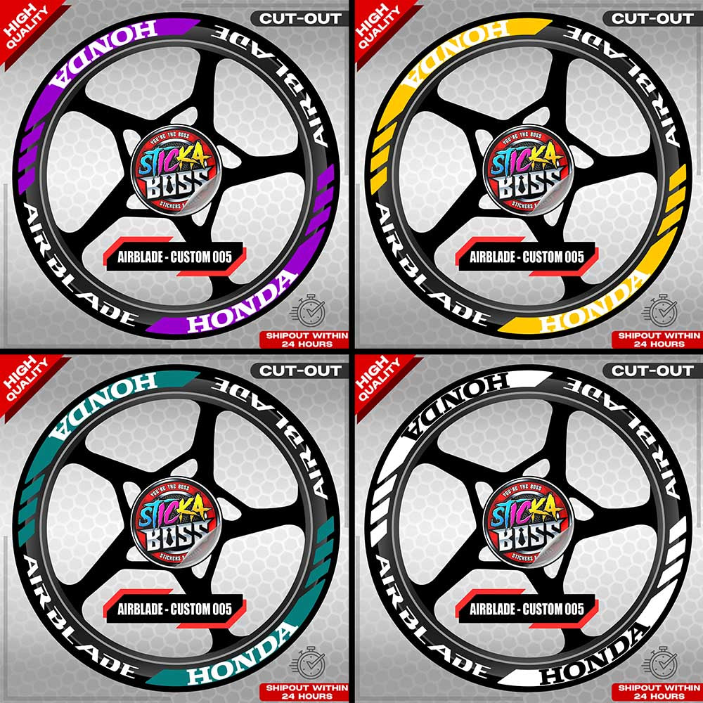 AIRBLADE 150 / 160 MAG STICKER SET ( 2 MAGS ) - CUSTOM 005 | VINYL WATERPROOF CUT-OUT DECALS