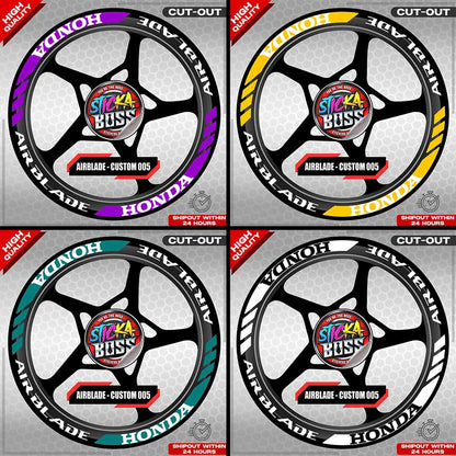 AIRBLADE 150 / 160 MAG STICKER SET ( 2 MAGS ) - CUSTOM 005 | VINYL WATERPROOF CUT-OUT DECALS