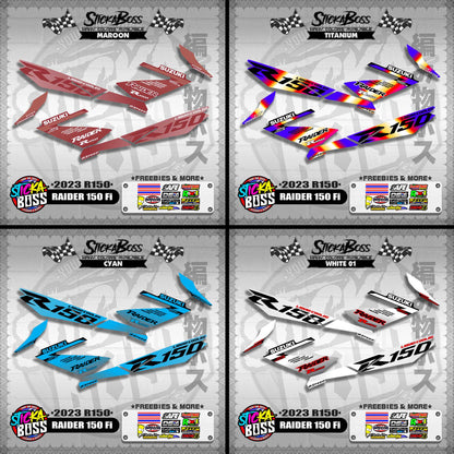 RAIDER 150 Fi DECALS ( 2023 R150 )【WITH FREEBIES】
