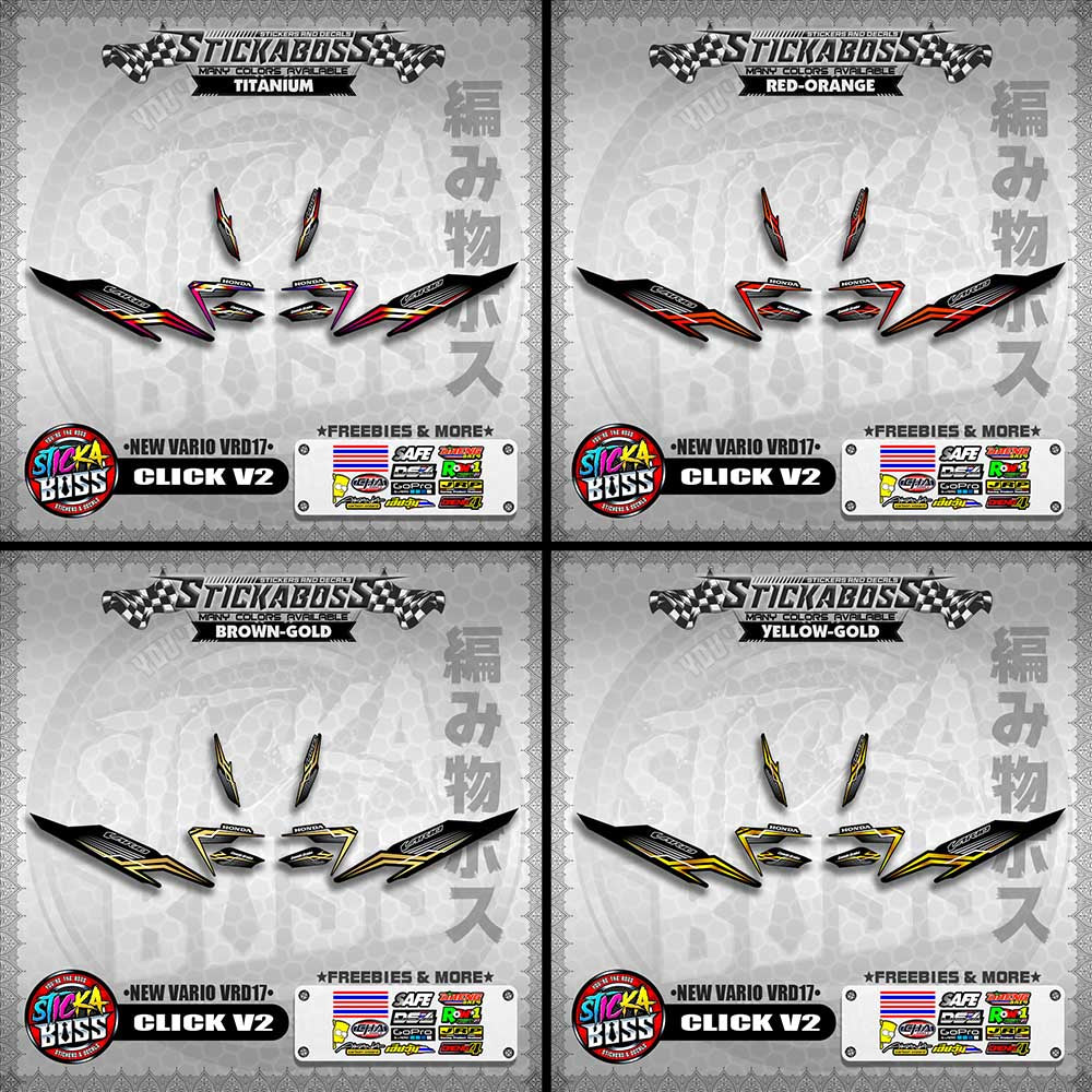 CLICK 125 V2 DECALS ( NEW VARIO VRD17 ) [PREMIUM GLOSSY LAMINATED ]【WITH FREEBIES】