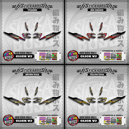 CLICK 125 V2 DECALS ( NEW VARIO VRD17 ) [PREMIUM GLOSSY LAMINATED ]【WITH FREEBIES】