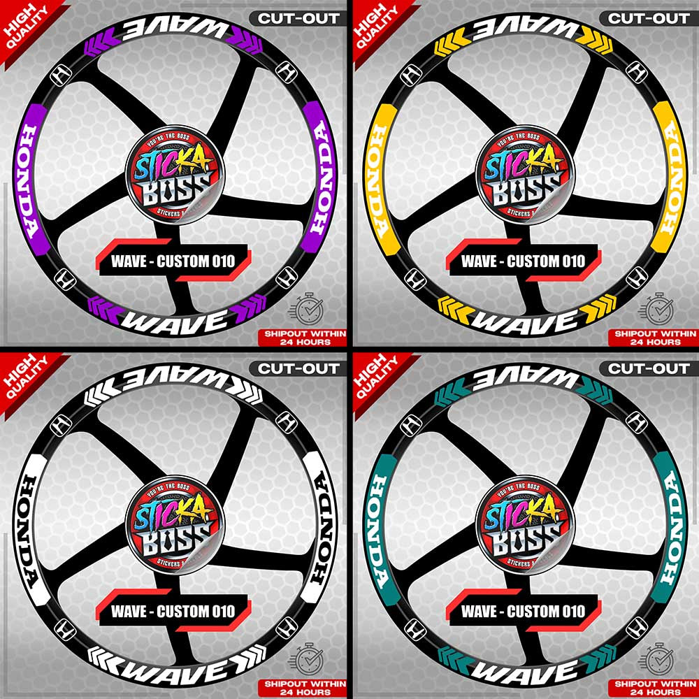 WAVE 110  / 125 MAG STICKER SET ( 2 MAGS ) - CUSTOM 010 | VINYL WATERPROOF CUT-OUT DECALS