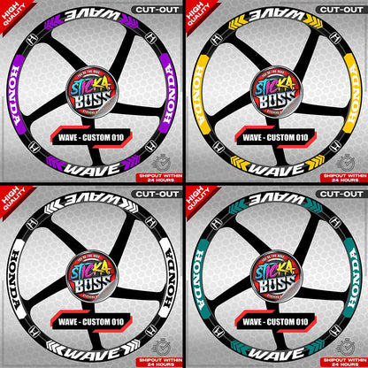 WAVE 110  / 125 MAG STICKER SET ( 2 MAGS ) - CUSTOM 010 | VINYL WATERPROOF CUT-OUT DECALS