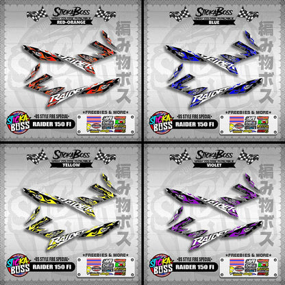 RAIDER 150 FI DECALS ( US STYLE FIRE SPECIAL )【WITH FREEBIES】