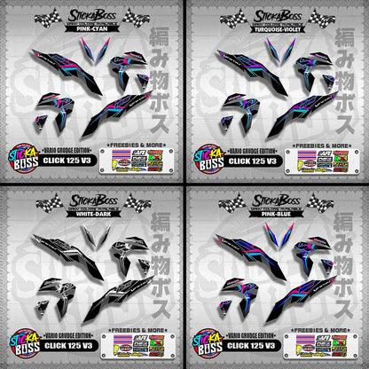 CLICK 125 V3 DECALS ( VARIO GRUDGE EDITION )【WITH FREEBIES】