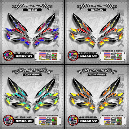 NMAX V2 STICKER DECALS ( 001 STAR LIGHT )【WITH FREEBIES】