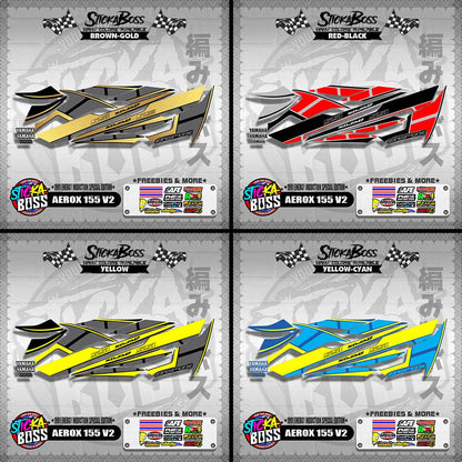 AEROX 155 V2 DECALS ( 1991 ENERGY INDUCTION SPECIAL EDITION )【WITH FREEBIES】