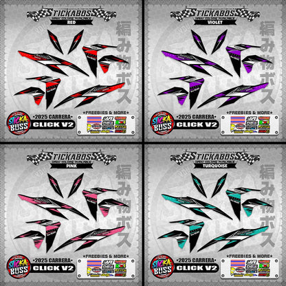 CLICK V2 STICKER DECALS ( 2025 CARRERA )【WITH FREEBIES】