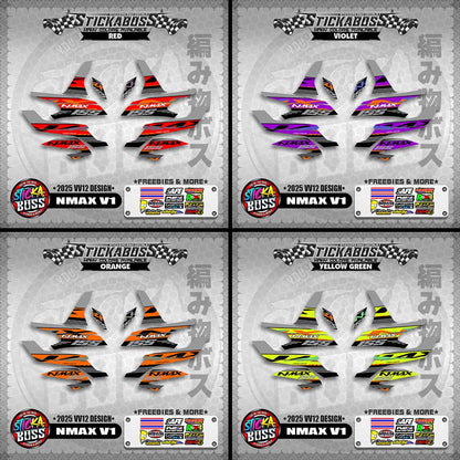 NMAX V1 MALAYSIAN STICKER DECALS ( 2025 VV12 DESIGN )【WITH FREEBIES】