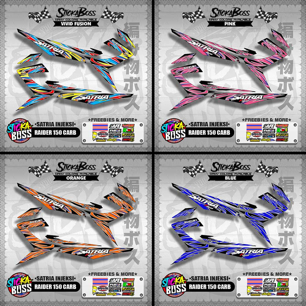 RAIDER 150 CARB DECALS ( SATRIA INJEKSI )【WITH FREEBIES】