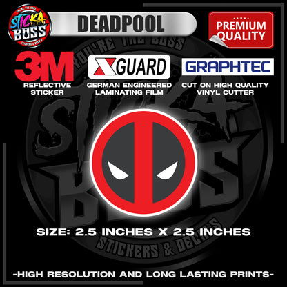 DEADPOOL | 3M REFLECTIVE STICKER | PREMIUM LAMINATED【PREMIUM QUALITY】