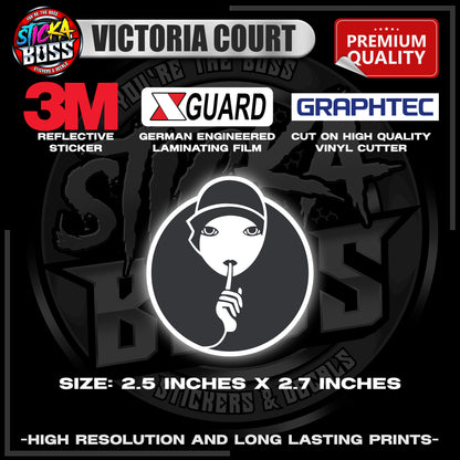 VICTORIA COURT | 2 PCS  | 3M REFLECTIVE STICKER | PREMIUM LAMINATED【PREMIUM QUALITY】
