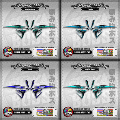 SNIPER 150 V1 / V2 DECALS ( EXCITER RC RACE STRIPES 01 )【WITH FREEBIES】