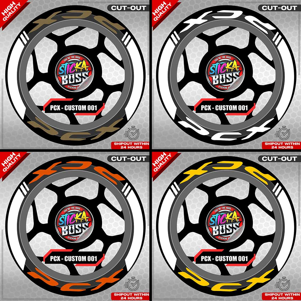 PCX 150 / 160 MAGS STICKER SET  ( 2 MAGS ) - CUSTOM 001 | VINYL WATERPROOF CUT-OUT DECALS