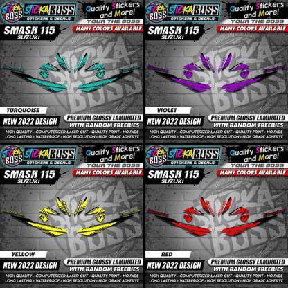 Suzuki Smash 115 Stock Decals (NEW 2022 DESIGN)【WITH FREEBIES】