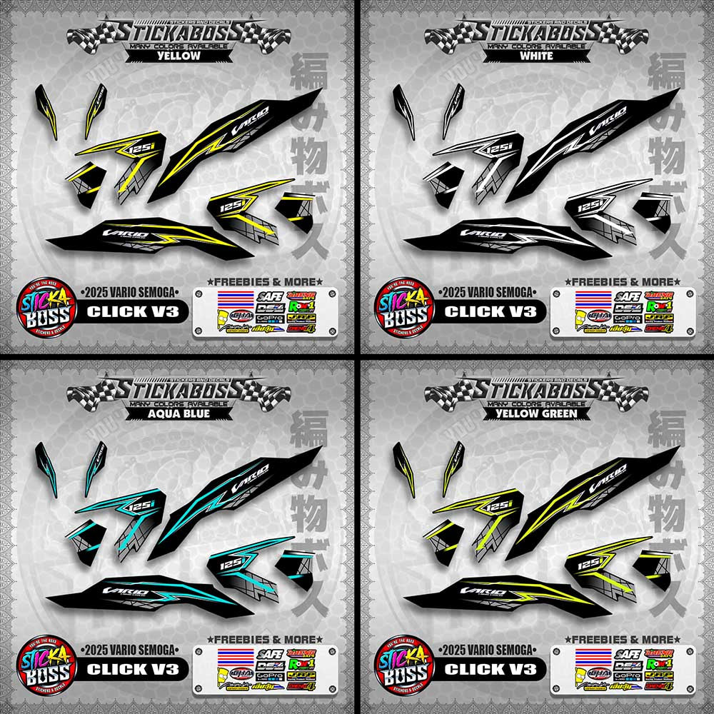 CLICK V3 INDO STICKER DECALS ( 2025 VARIO SEMOGA  )【WITH FREEBIES】