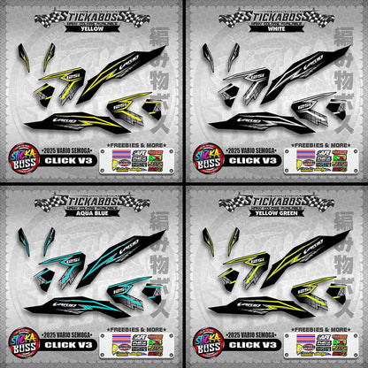 CLICK V3 INDO STICKER DECALS ( 2025 VARIO SEMOGA  )【WITH FREEBIES】