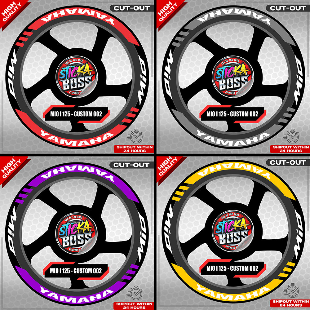 MIO I 125 MAG STICKER SET  ( 2 MAGS ) - CUSTOM 002 | VINYL WATERPROOF CUT-OUT DECALS