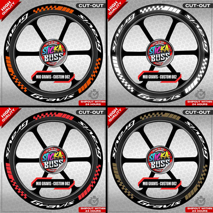 MIO GRAVIS MAG STICKER SET ( 2 MAGS ) - CUSTOM 002 | VINYL WATERPROOF CUT-OUT DECALS