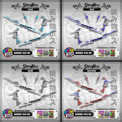 AEROX 155 V2 DECALS ( NVX MALAYSIAN FLOWER )【WITH FREEBIES】