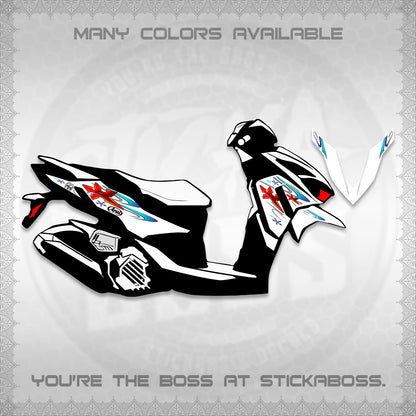 CLICK 125 V4 FOR WHITE DECALS (2026 ARAI STAR RACING DESIGN) STICKER DECALS By STICKABOSS