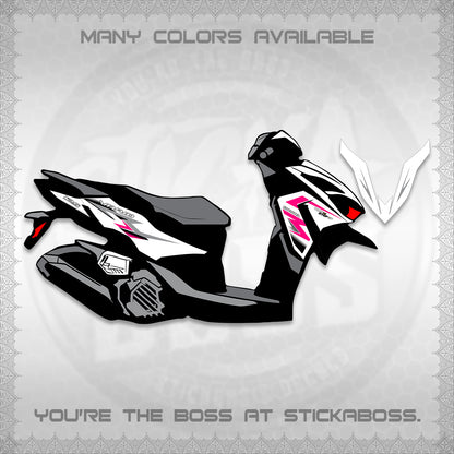 CLICK 125 V4 VARIO FOR WHITE DECALS (2026 VR0006 DESIGN) STICKER KITS BY STICKABOSS