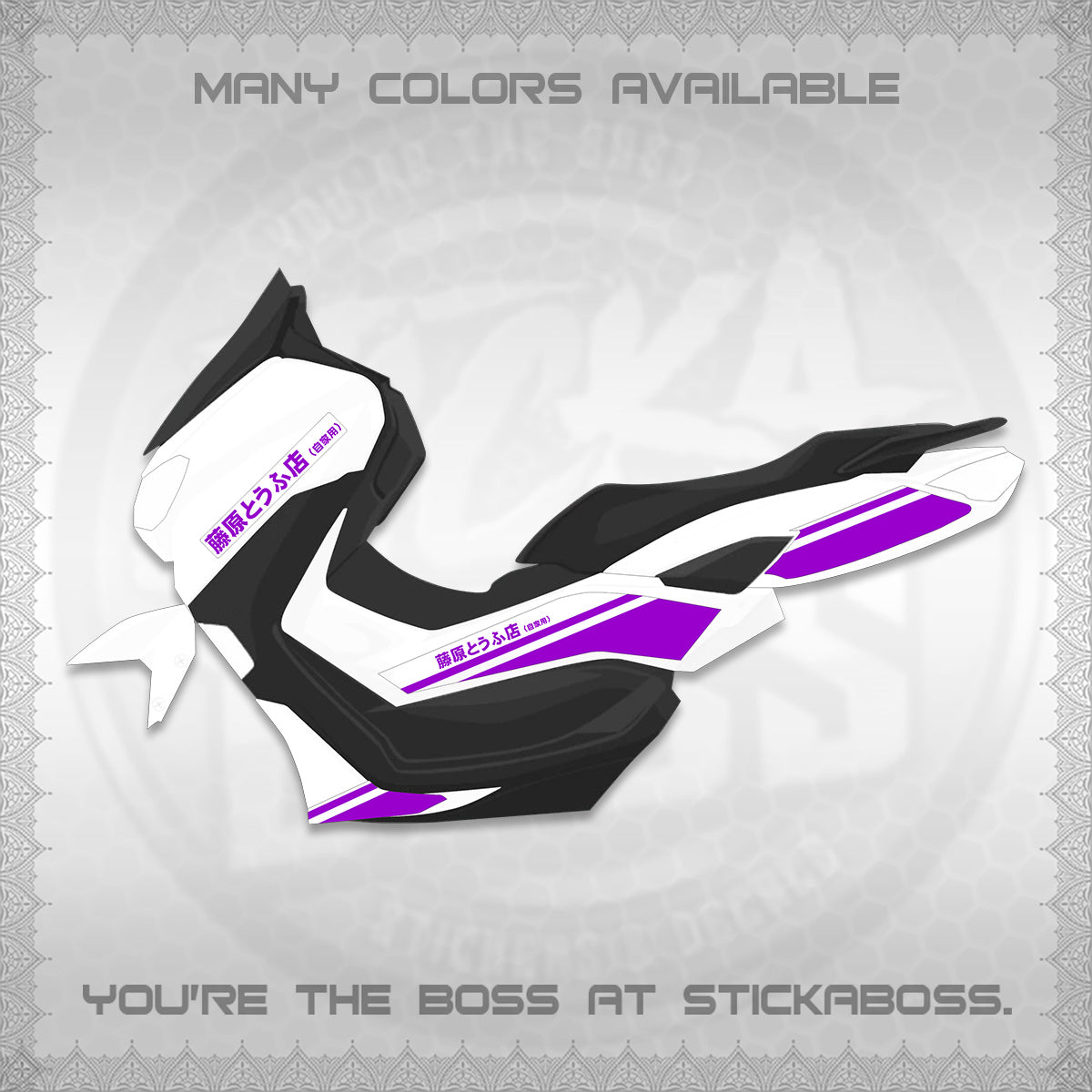 NMAX V2 FOR WHITE DECALS (TRUENO STYLE DESIGN) STICKER KITS By STICKABOSS