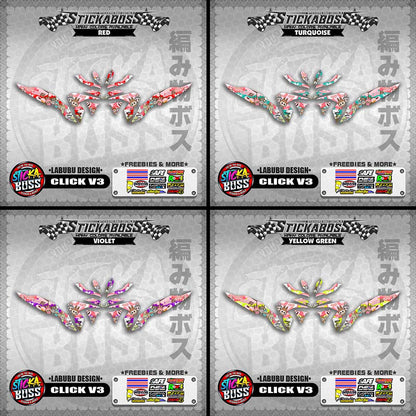 CLICK V3 STICKER DECALS (LABUBU DESIGN)【WITH FREEBIES】