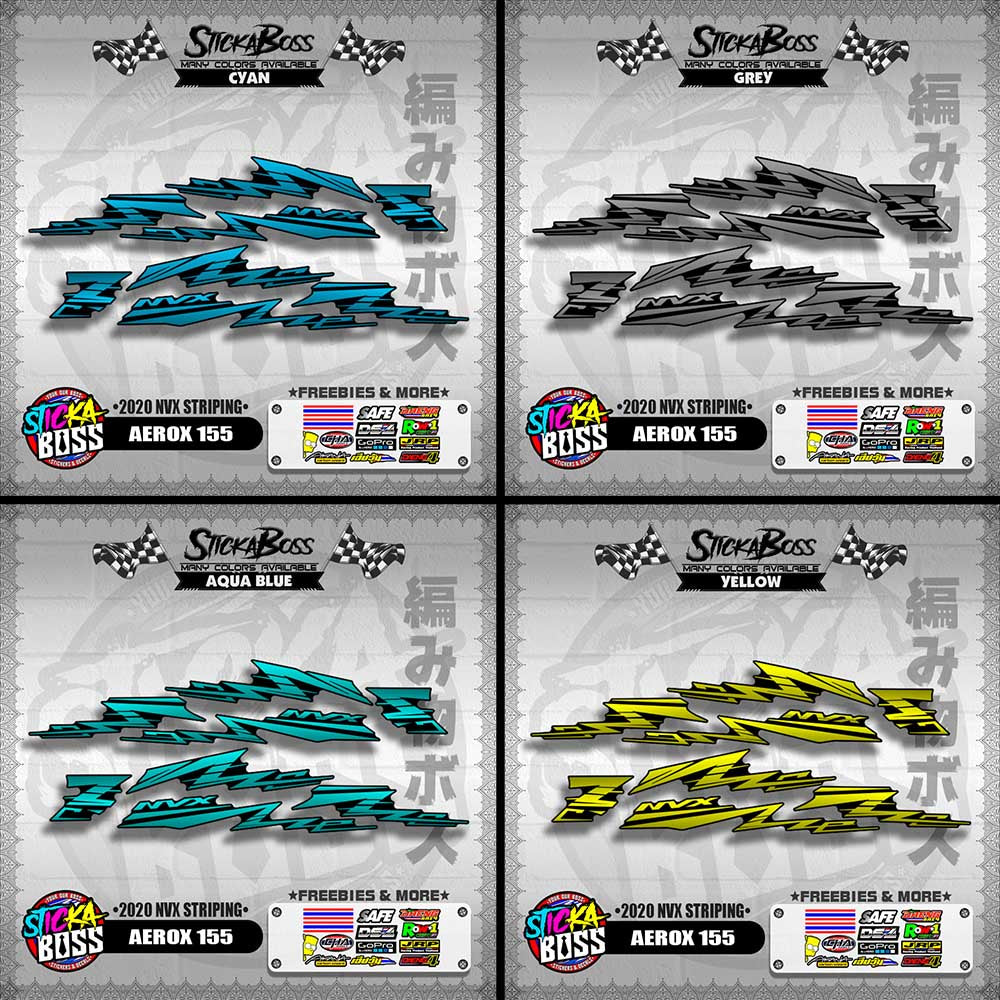 AEROX 155 DECALS ( 2020 NVX STRIPING )【WITH FREEBIES】