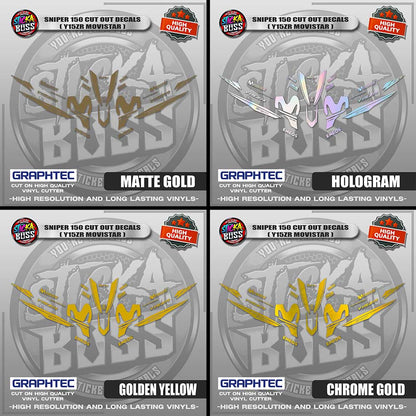SNIPER 150 CUT OUT DECALS ( Y15ZR MOVISTAR ) | VINYL WATERPROOF CUT-OUT STICKER DECALS