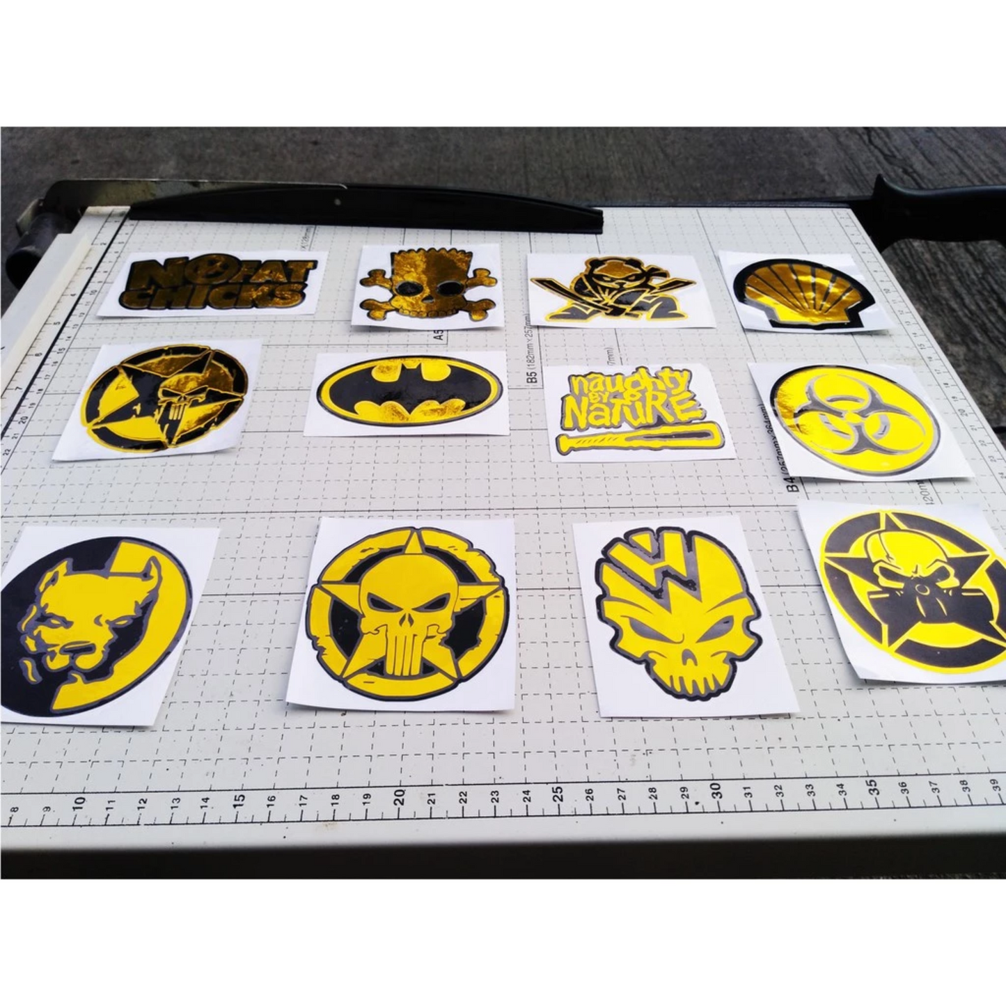 [PART 8] Gold Chrome Decal Stickers Vinyl Cut Out Stickers [ Religious / Thailook / Yayamanin ]