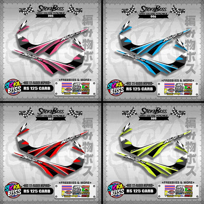 RS 125 CARB THAI DECALS ( NICE 125 RAIDER INSPIRED )【WITH FREEBIES】