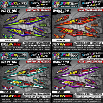 HONDA WAVE 100 Thai Decals ( Stock JRP x DAENG )【WITH FREEBIES】