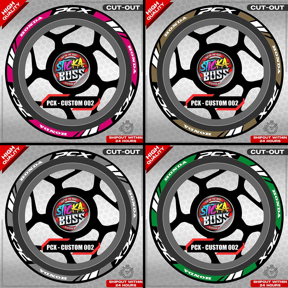PCX 150 / 160 MAGS STICKER SET  ( 2 MAGS ) - CUSTOM 002 | VINYL WATERPROOF CUT-OUT DECALS