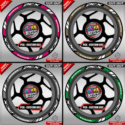 PCX 150 / 160 MAGS STICKER SET  ( 2 MAGS ) - CUSTOM 002 | VINYL WATERPROOF CUT-OUT DECALS
