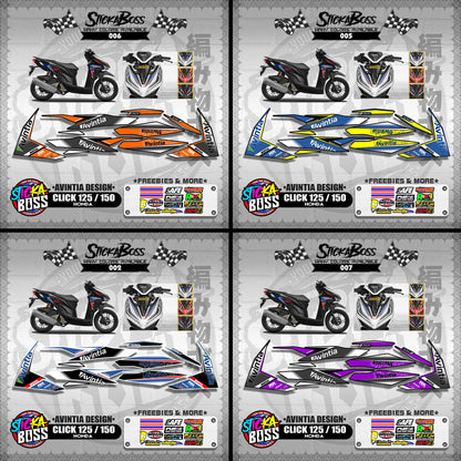 CLICK 125 / 150 V2 DECALS ( AVINTIA DESIGN )【WITH FREEBIES】