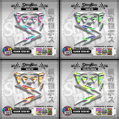CLICK 125i V2 DECALS ( THAI CAMO )【WITH FREEBIES】