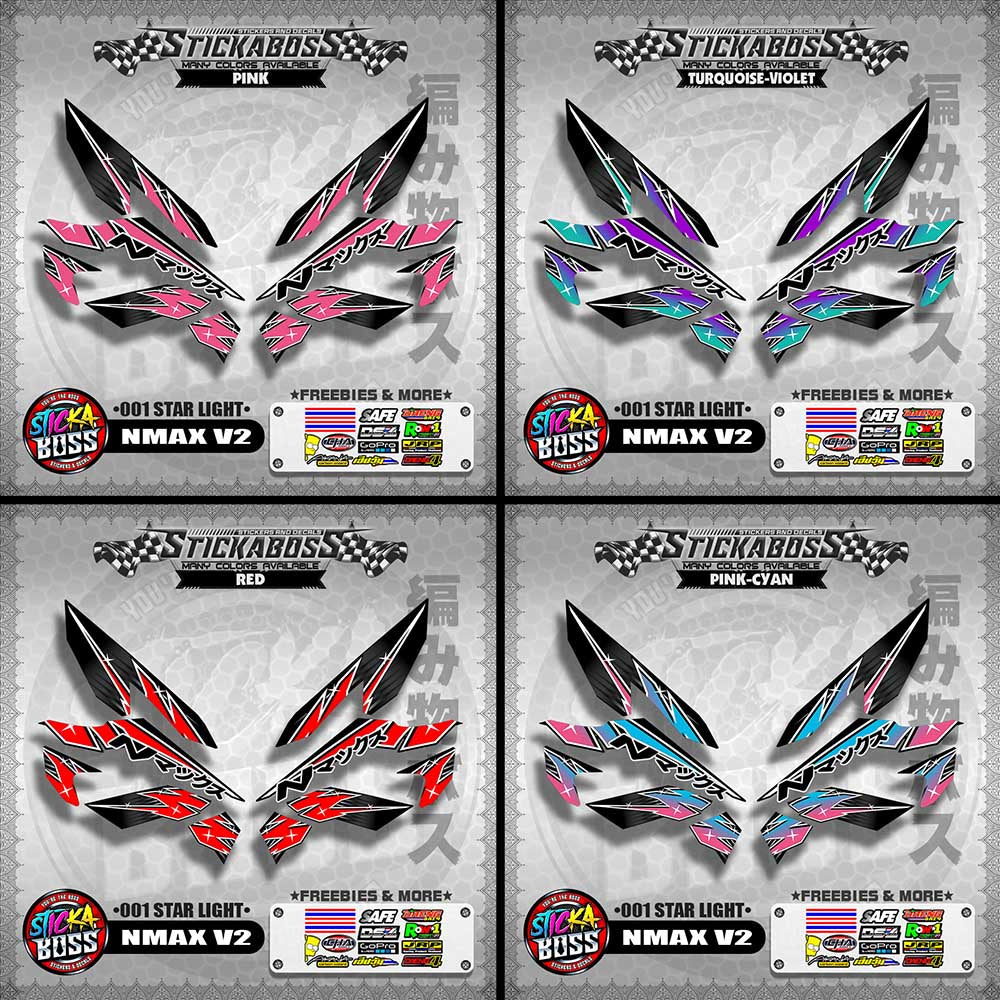 NMAX V2 STICKER DECALS ( 001 STAR LIGHT )【WITH FREEBIES】