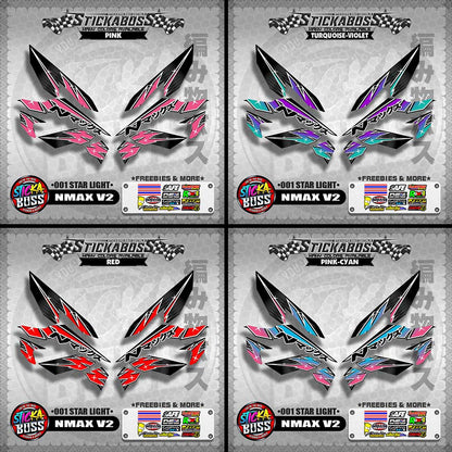 NMAX V2 STICKER DECALS ( 001 STAR LIGHT )【WITH FREEBIES】