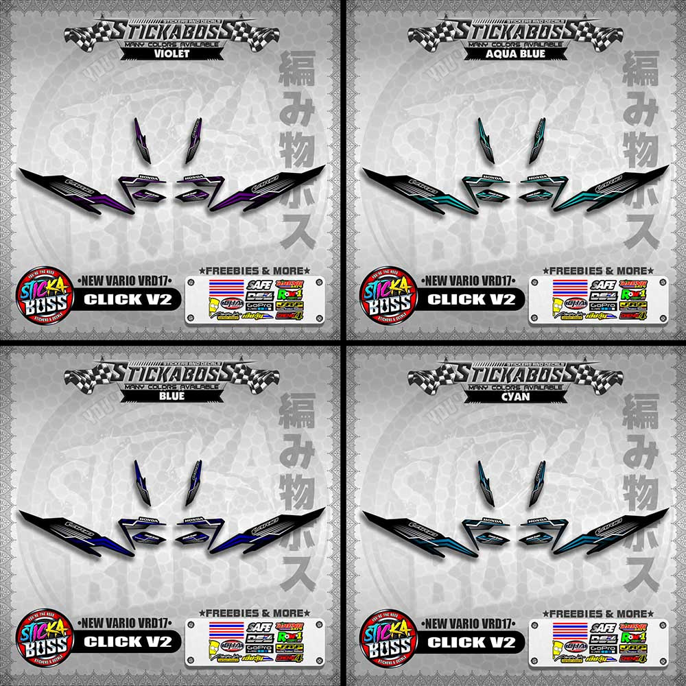 CLICK 125 V2 DECALS ( NEW VARIO VRD17 ) [PREMIUM GLOSSY LAMINATED ]【WITH FREEBIES】