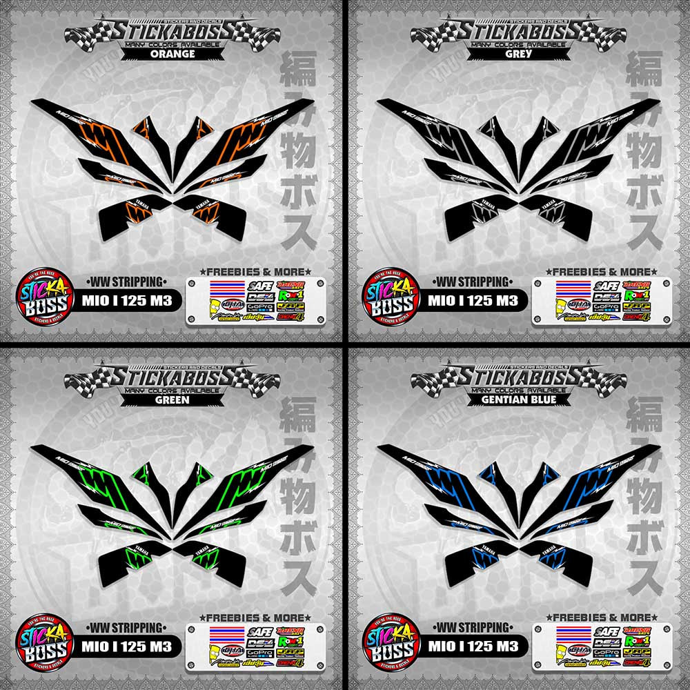MIO I 125 M3 STICKER DECALS ( WW STRIPPING )【WITH FREEBIES】