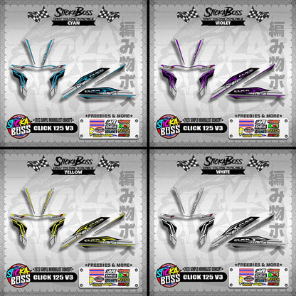 CLICK 125 V3 DECALS ( 2023 SIMPLE MINIMALIST CONCEPT )【WITH FREEBIES】