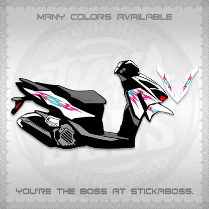 CLICK 125 V4 INDO VARIO FOR WHITE DECALS (2026 NUSANTARA STRIPING) STICKER DECALS By STICKABOSS